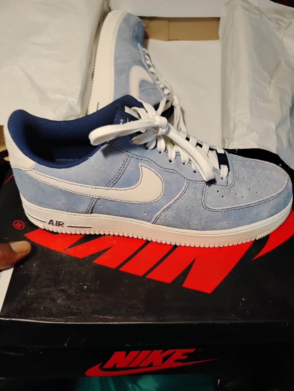 Nike Air Force 1 Dusty Blue Suede